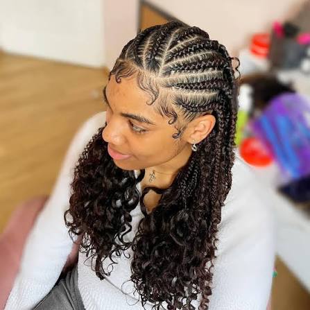 Tresses fulani feed-in braids